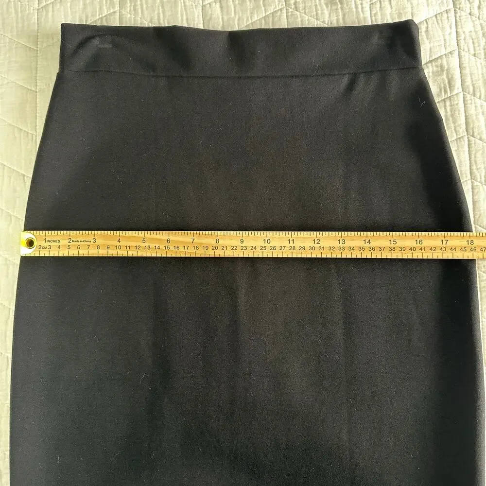 Urban CoCo Women’s Elastic Waist Bodycon Midi Pencil Skirt Black | Size Large